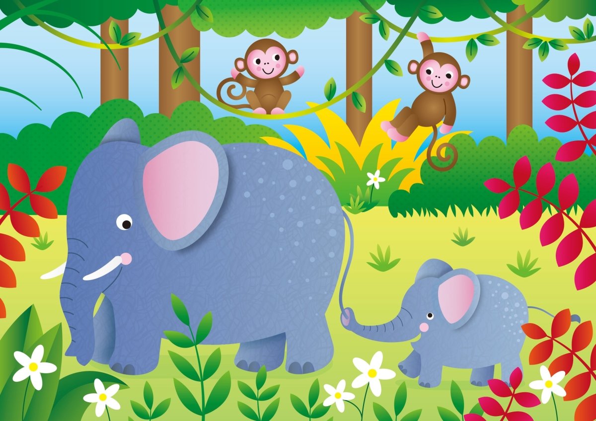 GALT 4 PUZZLES IN A BOX - JUNGLE - Premium for Kids in Qatar | Toysaro.com