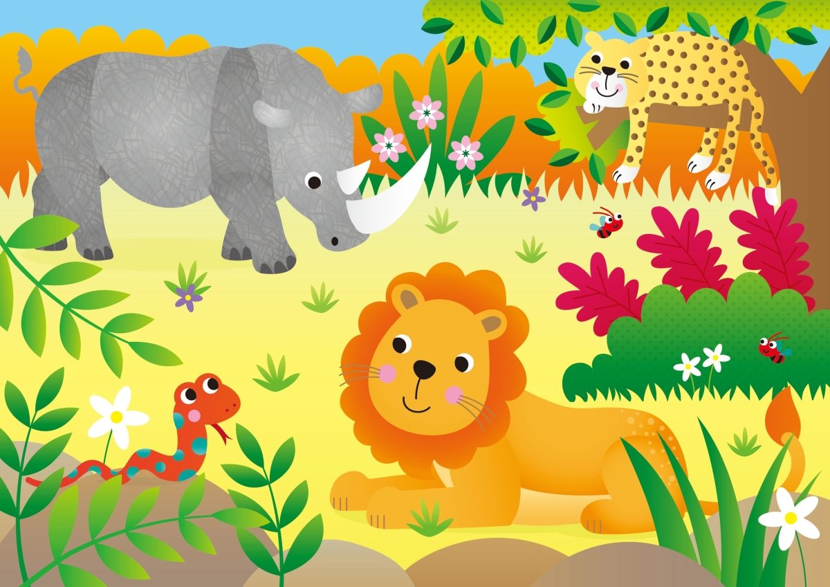 GALT 4 PUZZLES IN A BOX - JUNGLE - Premium for Kids in Qatar | Toysaro.com