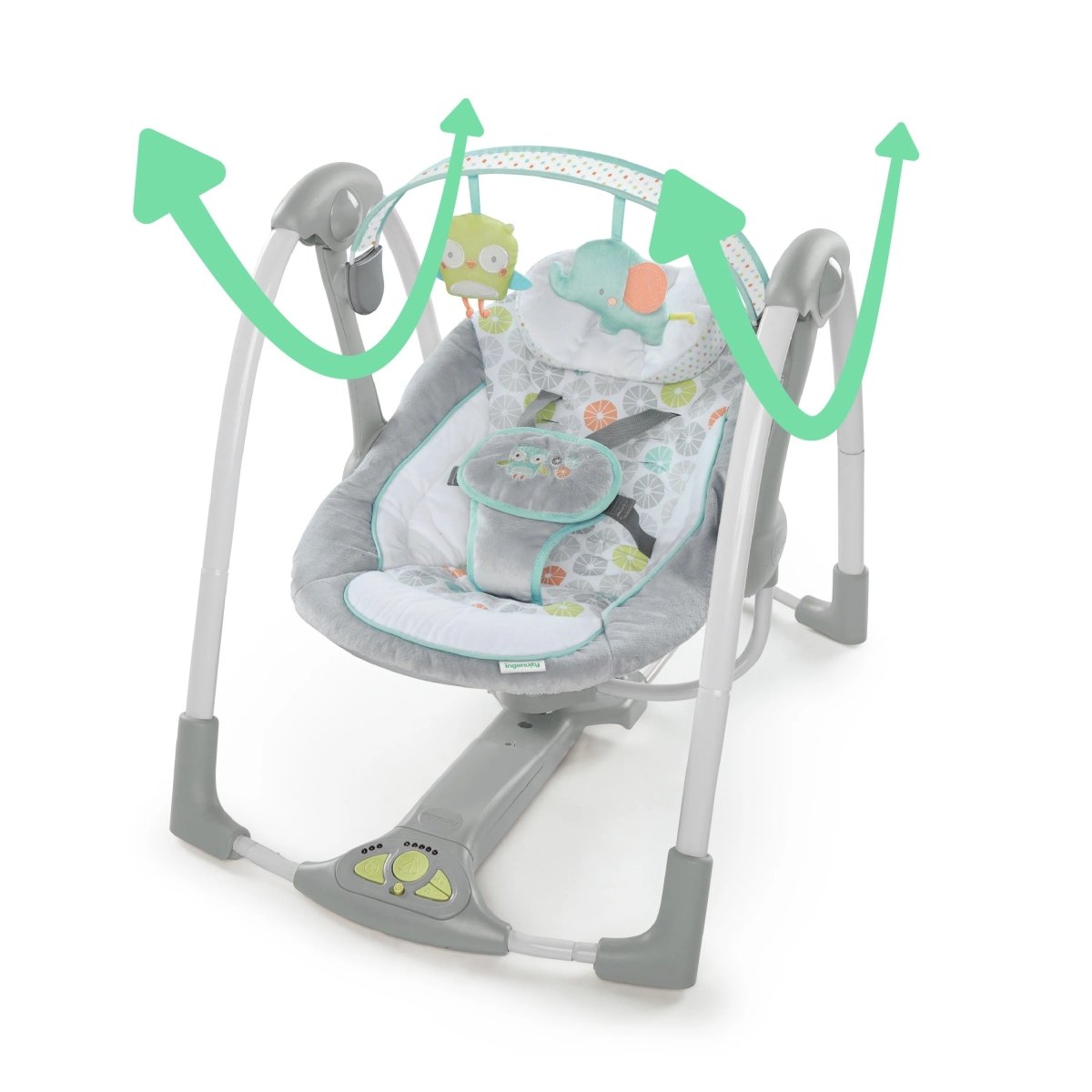 INGENUITY™ SWING 'N GO PORTABLE SWING - HUGS & HOOTS - Premium for Kids in Qatar | Toysaro.com