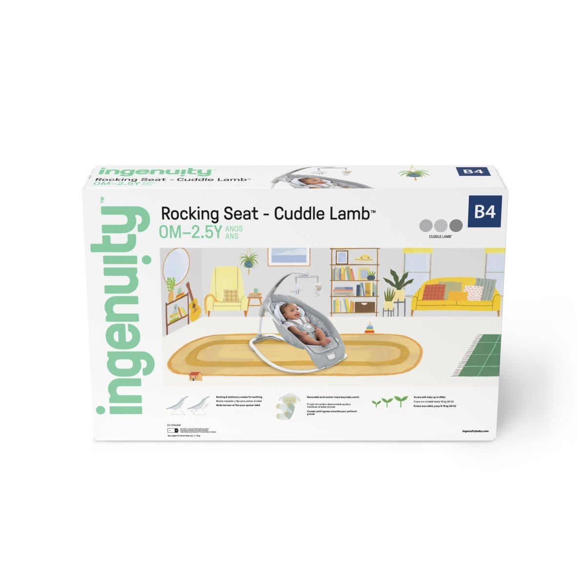 ROCKING SEAT - CUDDLE LAMB - Premium for Kids in Qatar | Toysaro.com