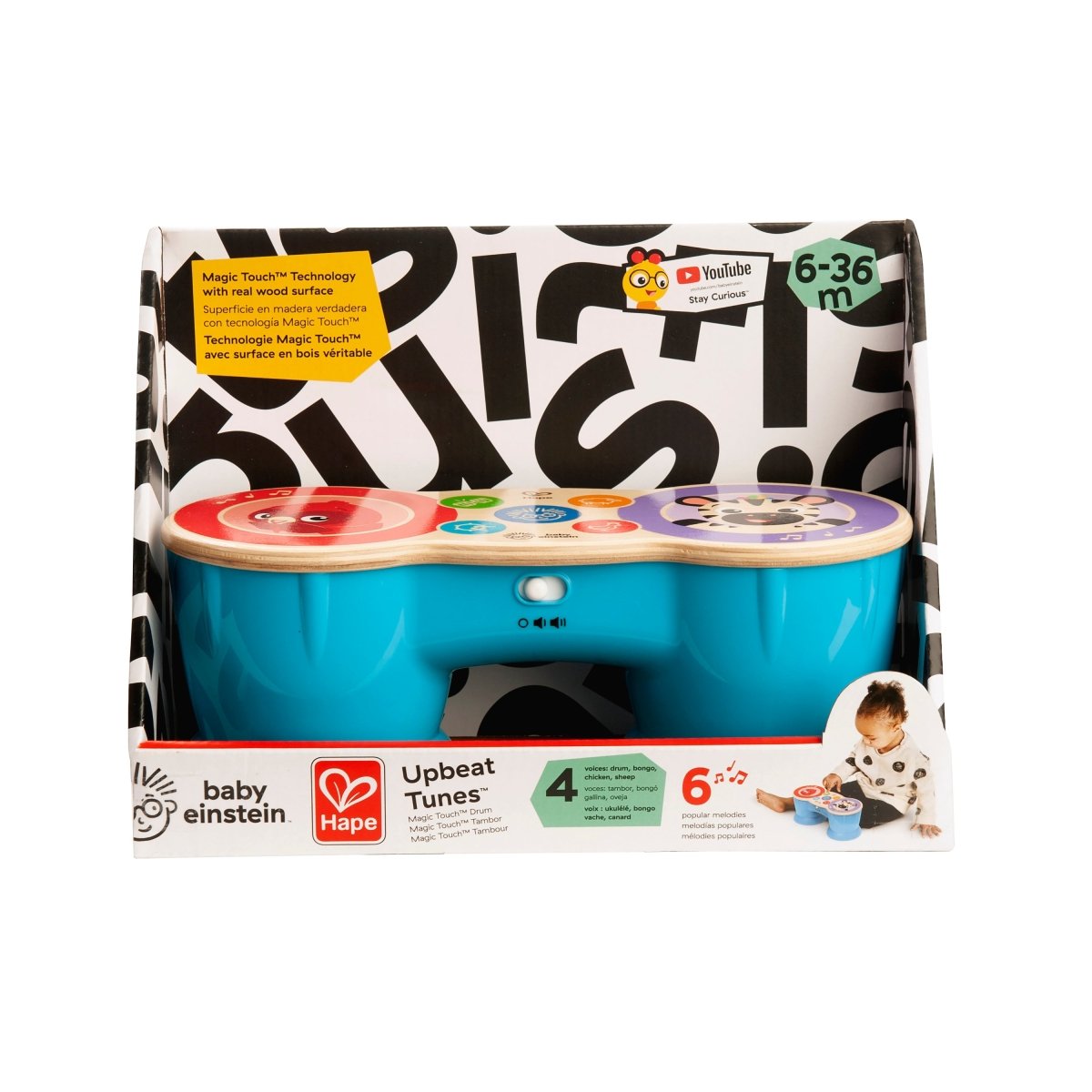 HAPE UPBEAT TUNES MAGIC TOUCH DRUM - Premium for Kids in Qatar | Toysaro.com