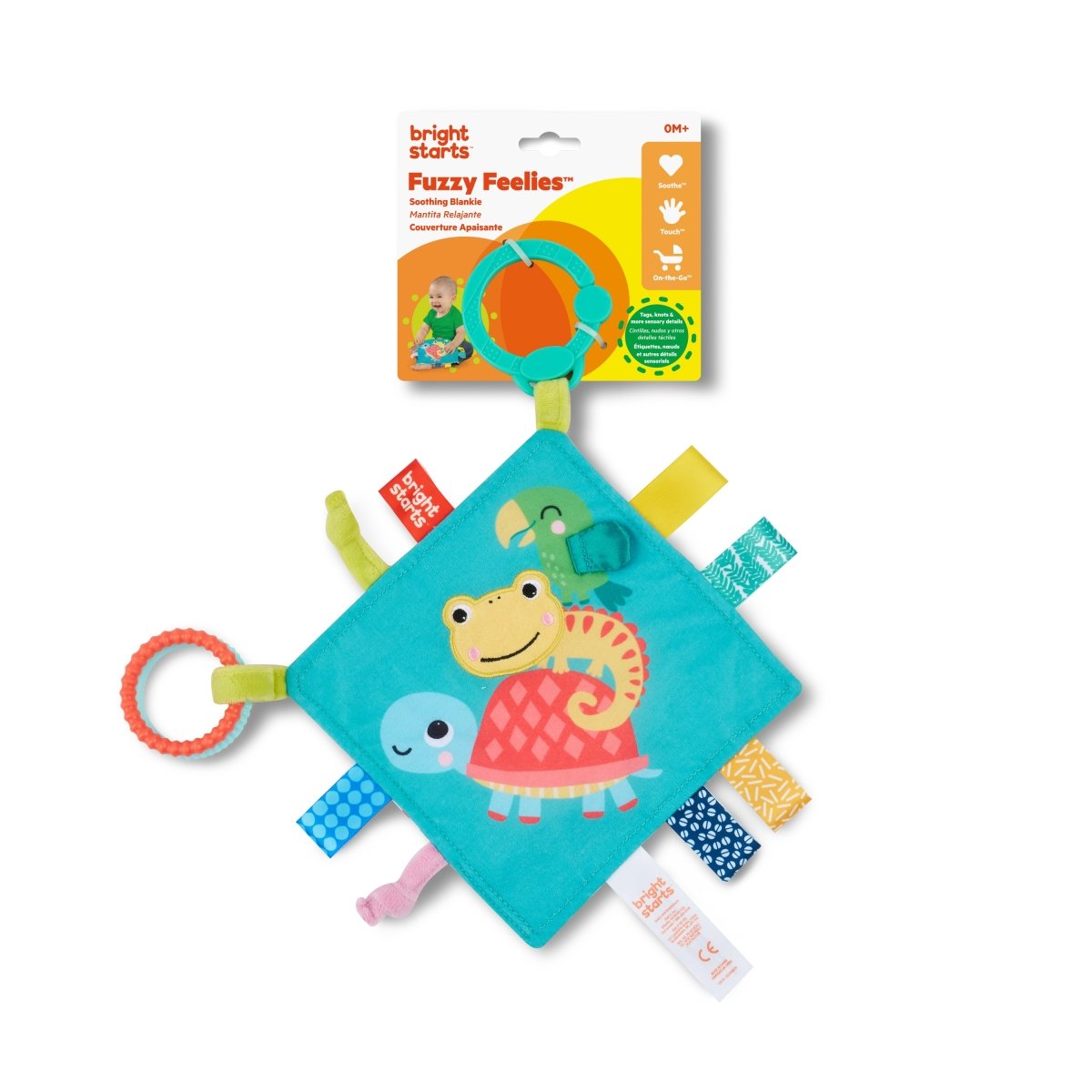 BRIGHT STARTS™FUZZY FEELIES SOOTHING BLANKIE - Premium for Kids in Qatar | Toysaro.com