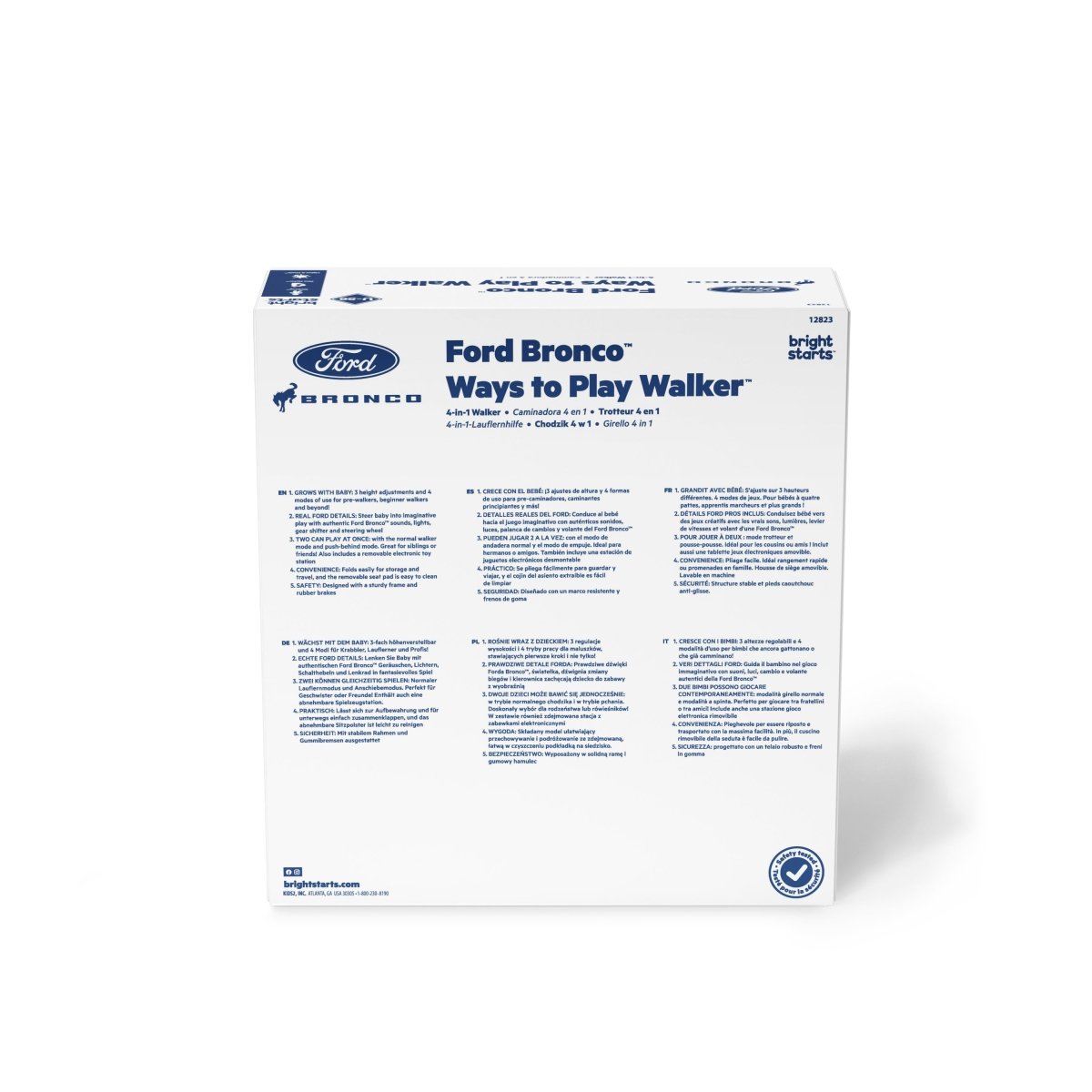 BRIGHT STARTS™ FORD BRONCO 4IN1 WALKER: RACE RED - Premium for Kids in Qatar | Toysaro.com