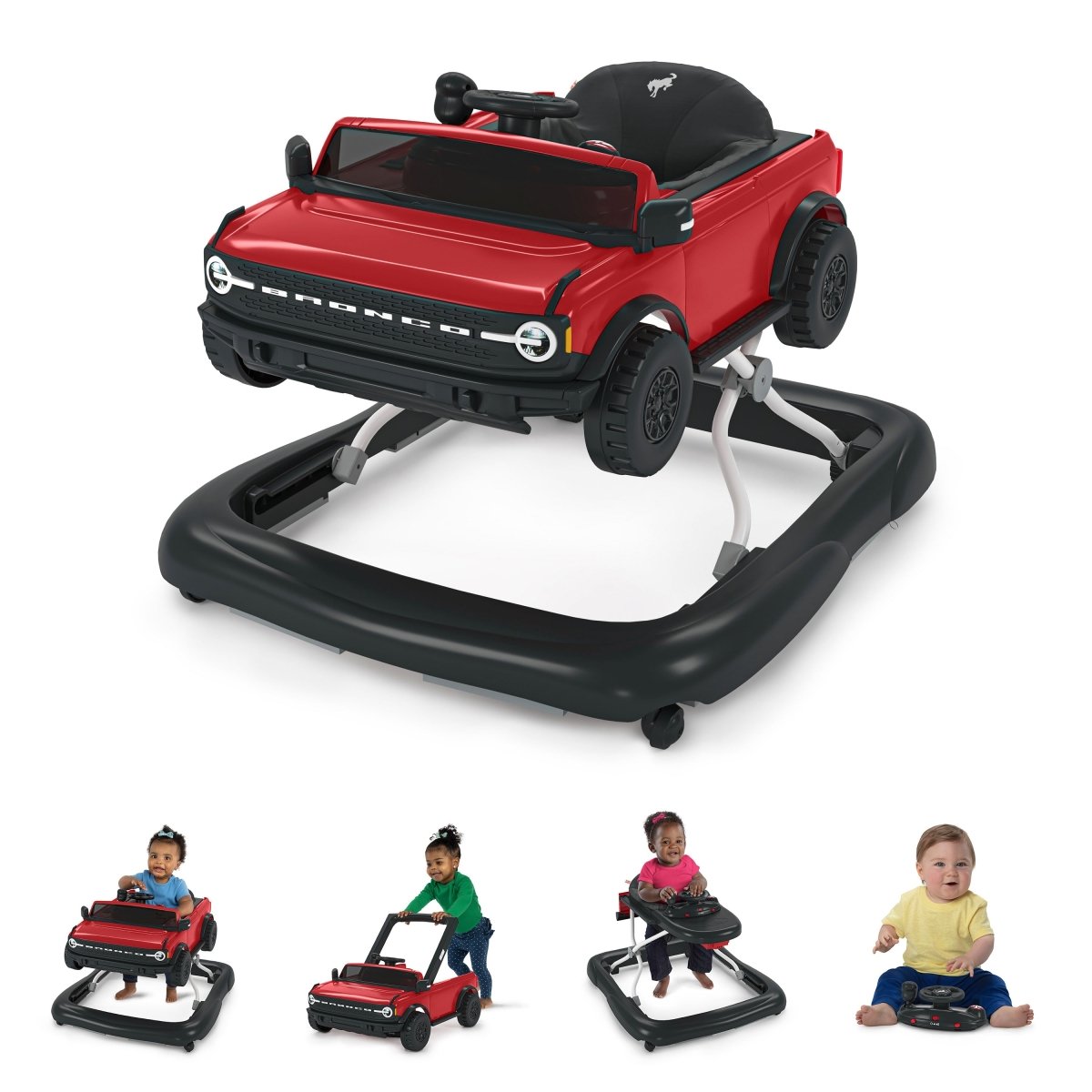 BRIGHT STARTS™ FORD BRONCO 4IN1 WALKER: RACE RED - Premium for Kids in Qatar | Toysaro.com