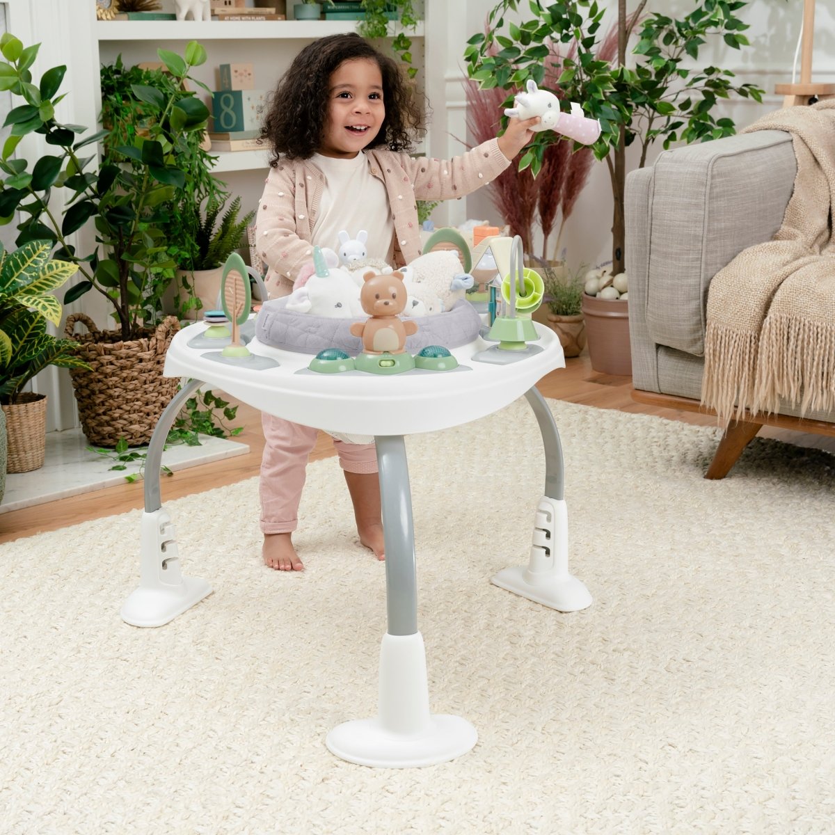 SPRING & SPROUT 2 - IN - 1 ACTIVITY JUMPER &TABLE FIRST FOREST - Premium for Kids in Qatar | Toysaro.com