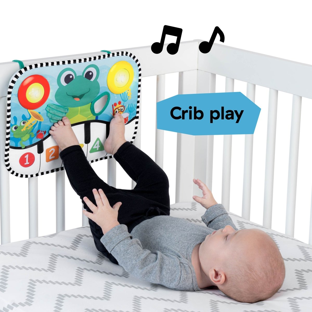 BABY EINSTEIN™ NEPTUNE’S KICK & EXPLORE MUSICAL KICK PAD AND CRIB TOY - Premium for Kids in Qatar | Toysaro.com