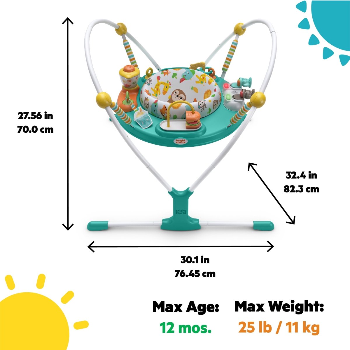 BRIGHT STARTS™COOKING UP FUN ACTIVITY JUMPER - Premium for Kids in Qatar | Toysaro.com