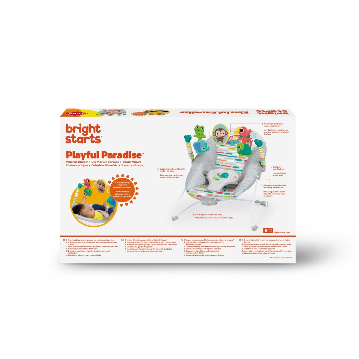 PLAYFUL PARADISE VIBRATING BOUNCER - Premium for Kids in Qatar | Toysaro.com