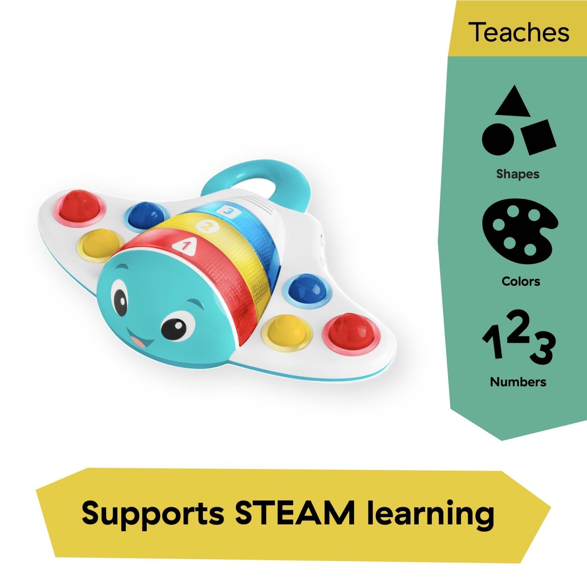 BABY EINSTEIN™POP ‘N’ EXPLORE STINGRAY POPPER TOY - Premium for Kids in Qatar | Toysaro.com