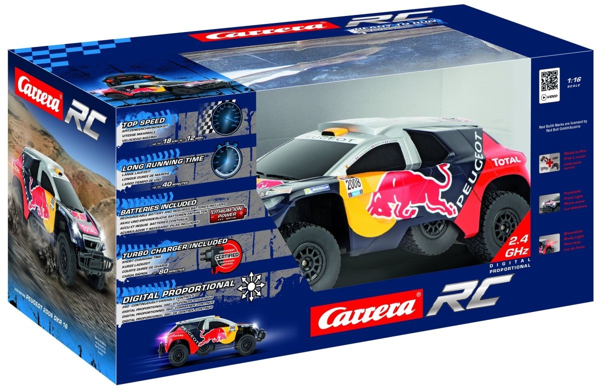 R/C PEUGEOT 08 DKR 16 RED BULL 1:16 - Premium for Kids in Qatar | Toysaro.com