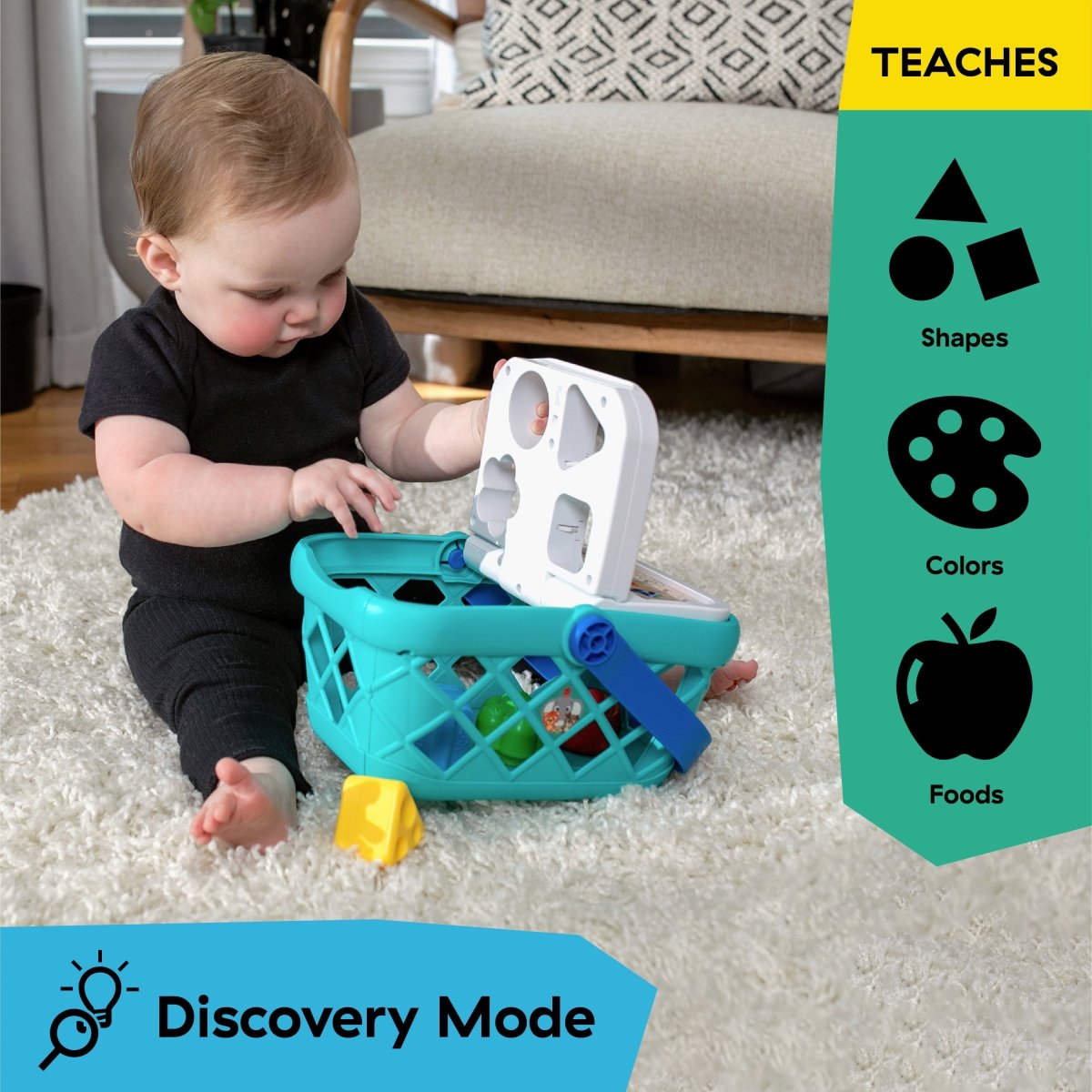 BABY EINSTEIN™MAGIC TOUCH SHOPPING BASKET PRETEND TO SHOP TOY ( HAPE) - Premium for Kids in Qatar | Toysaro.com