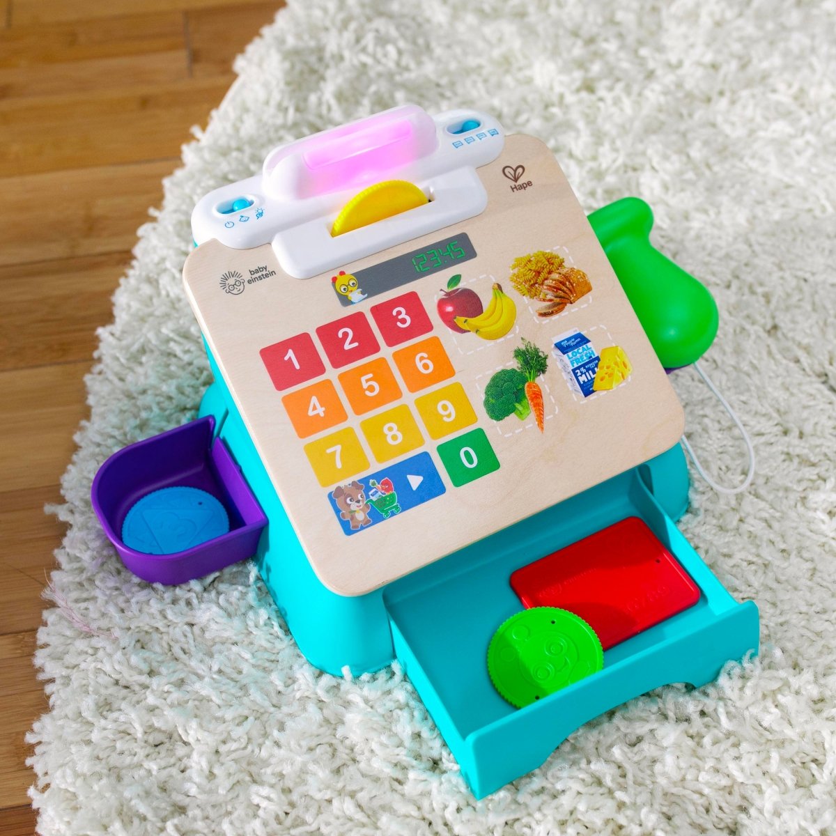 BABY EINSTEIN™MAGIC TOUCH CASH REGISTER PRETEND TO CHECK OUT TOY ( HAPE) - Premium for Kids in Qatar | Toysaro.com