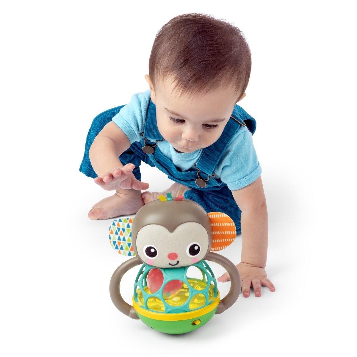 BRIGHT STARTS™GRAB & GIGGLE MONKEY MULTI - SENSORY TOY - Premium for Kids in Qatar | Toysaro.com