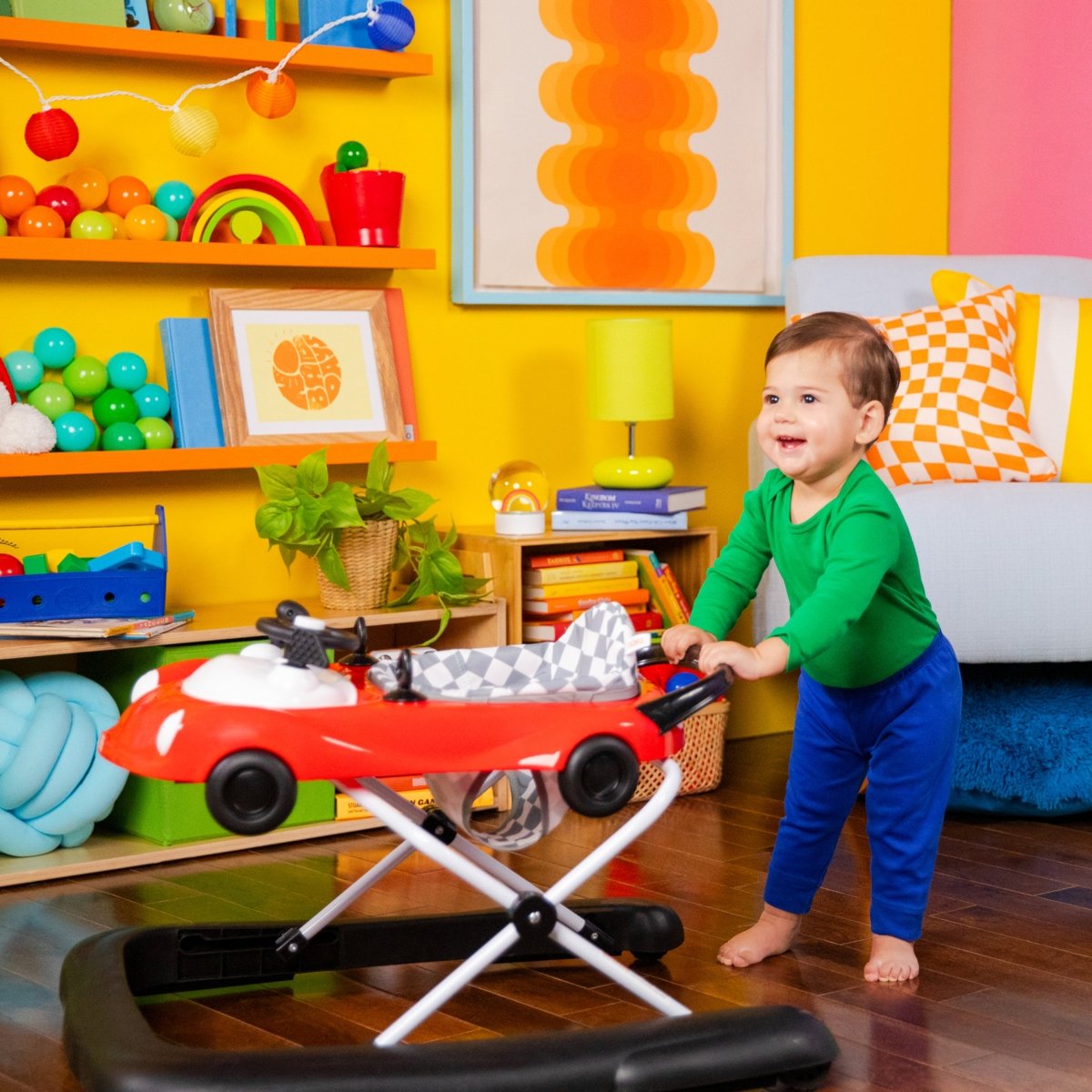BRIGHT STARTS™ LITTLE SPEEDSTER 3 - IN - 1 CAR WALKER – RED RACER - Premium for Kids in Qatar | Toysaro.com