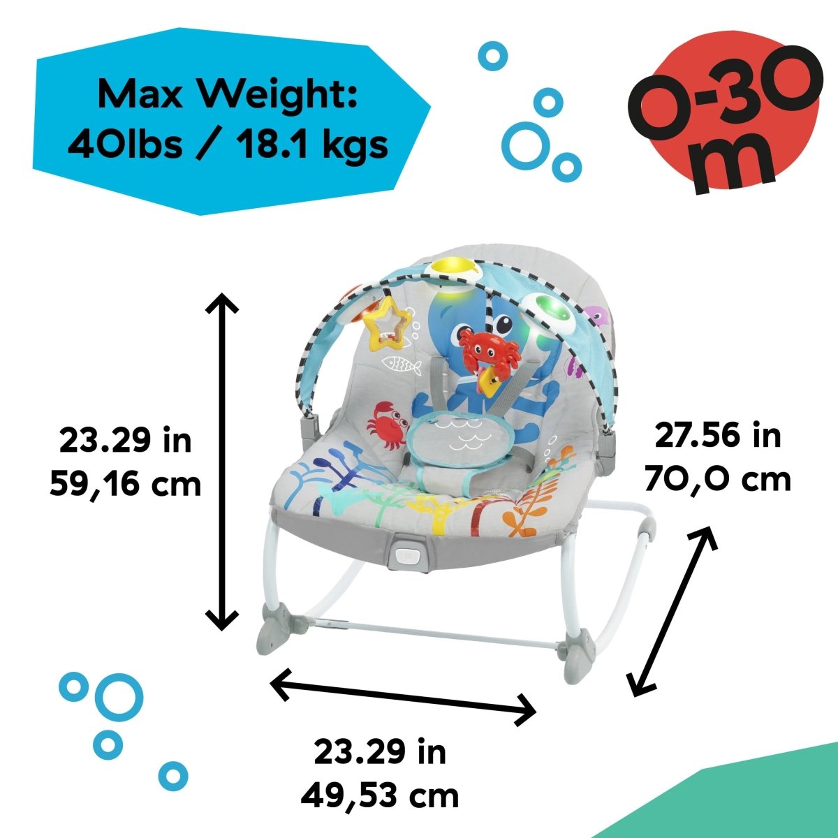 BABY EINSTEIN™KICK TO IT OPUS MUSICAL INFANT TO TODDLER ROCKER - Premium for Kids in Qatar | Toysaro.com
