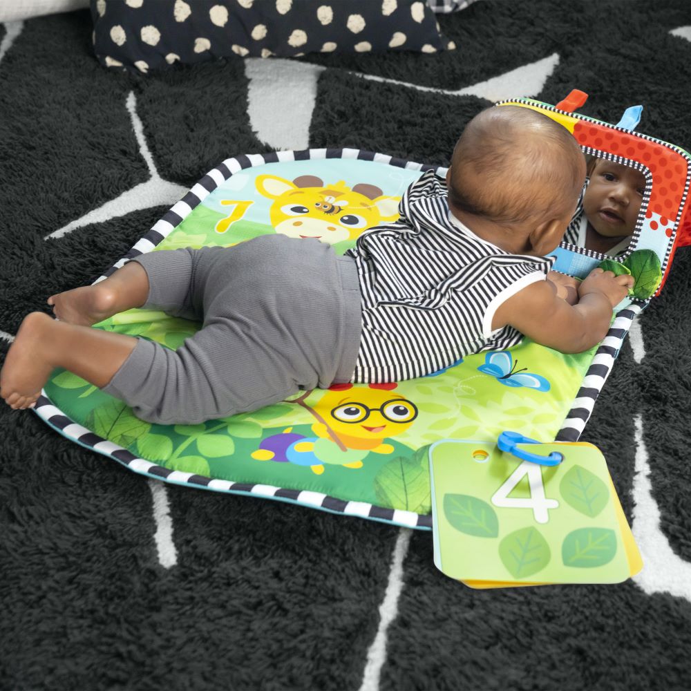 BABY EINSTEIN™DISCOVERY GARDEN TUMMY TIME MAT & MIRROR - Premium for Kids in Qatar | Toysaro.com