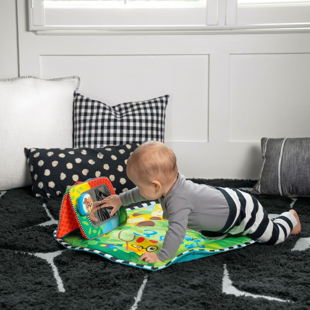 BABY EINSTEIN™DISCOVERY GARDEN TUMMY TIME MAT & MIRROR - Premium for Kids in Qatar | Toysaro.com