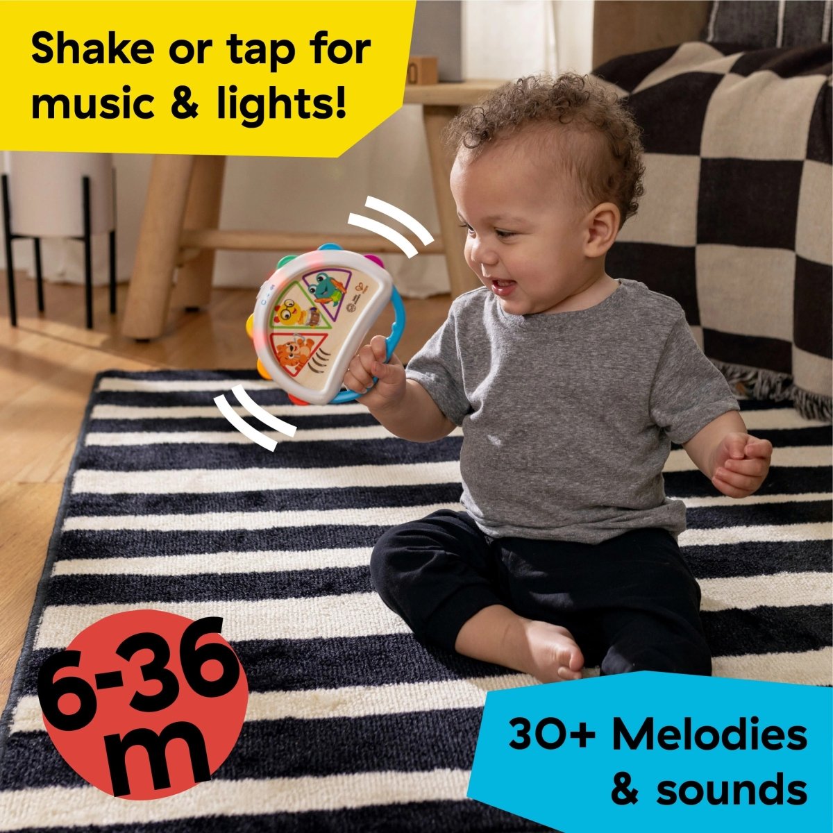 BABY EINSTEIN™ TAP & SHAKE MAGIC TOUCH TAMBOURINE ( HAPE) - Premium for Kids in Qatar | Toysaro.com