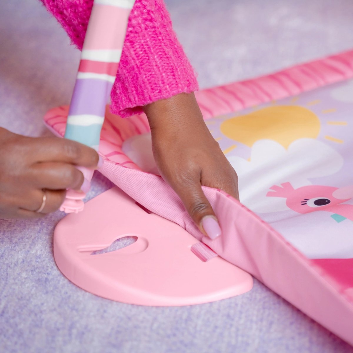 BRIGHT STARTS™PINK PALMS TIKI TOY BAR ACTIVITY GYM - Premium for Kids in Qatar | Toysaro.com