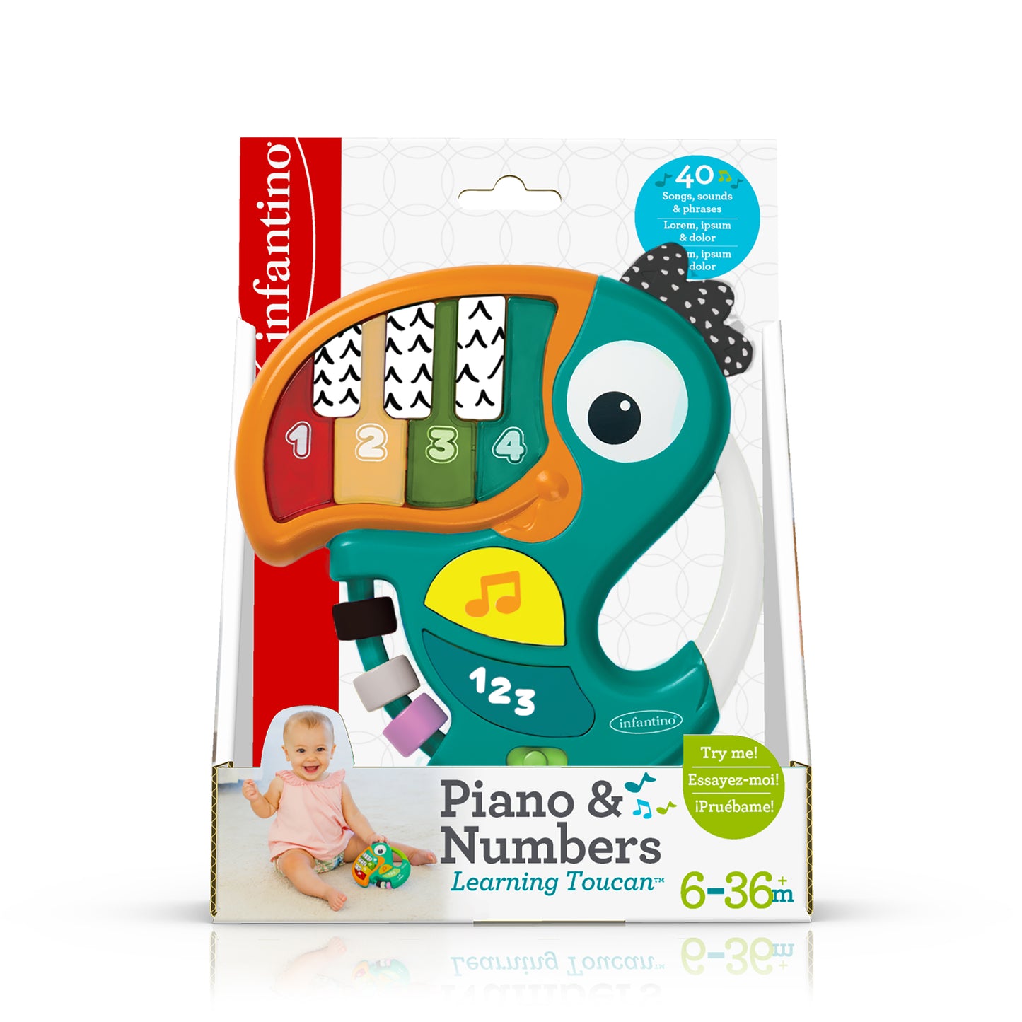 INFANTINO PIANO & NUMBERS LEARNING TOUCAN