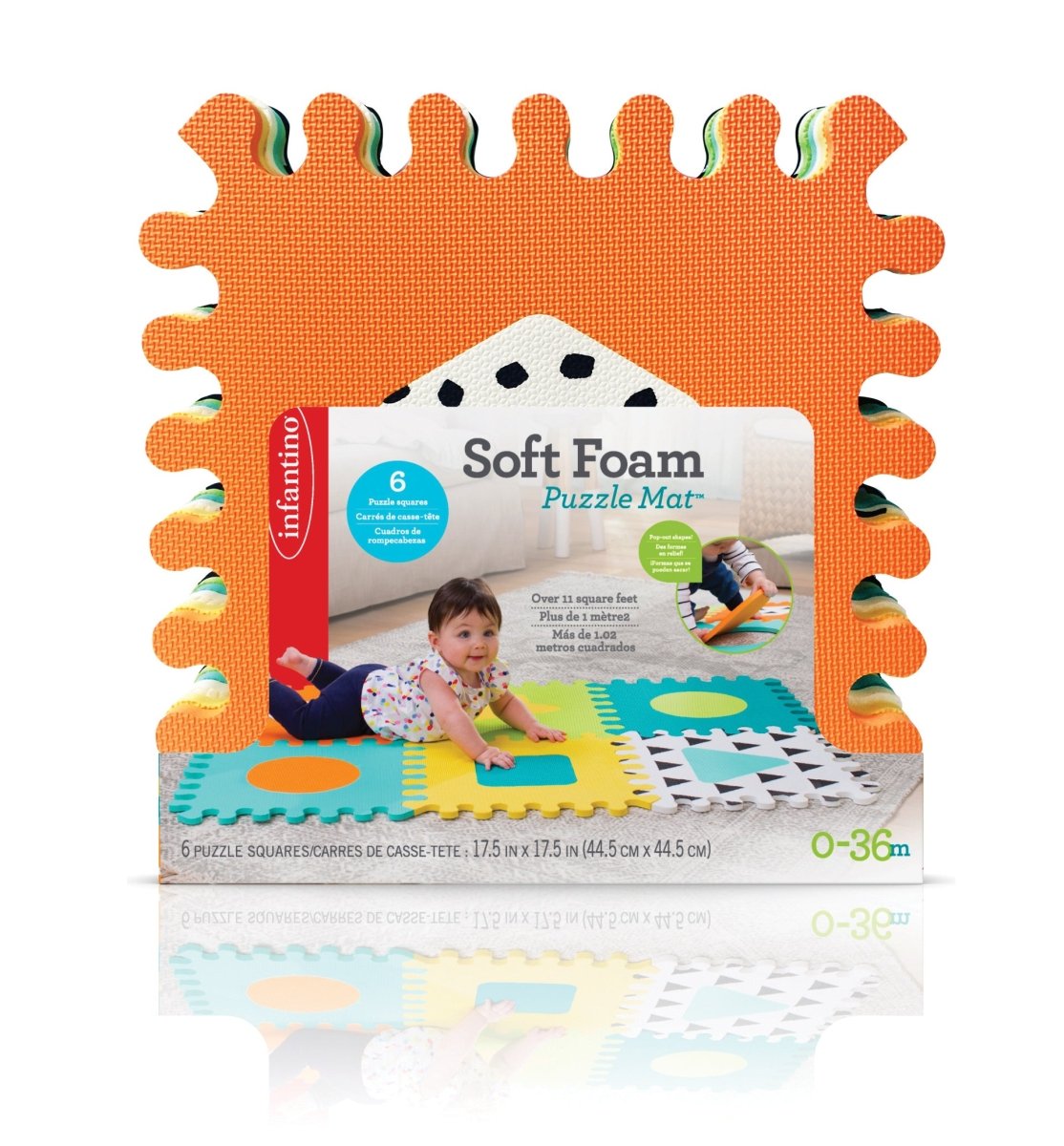 INFANTINO GAGA - SOFT FOAM PUZZLE MAT (6 PCS) - Premium for Kids in Qatar | Toysaro.com