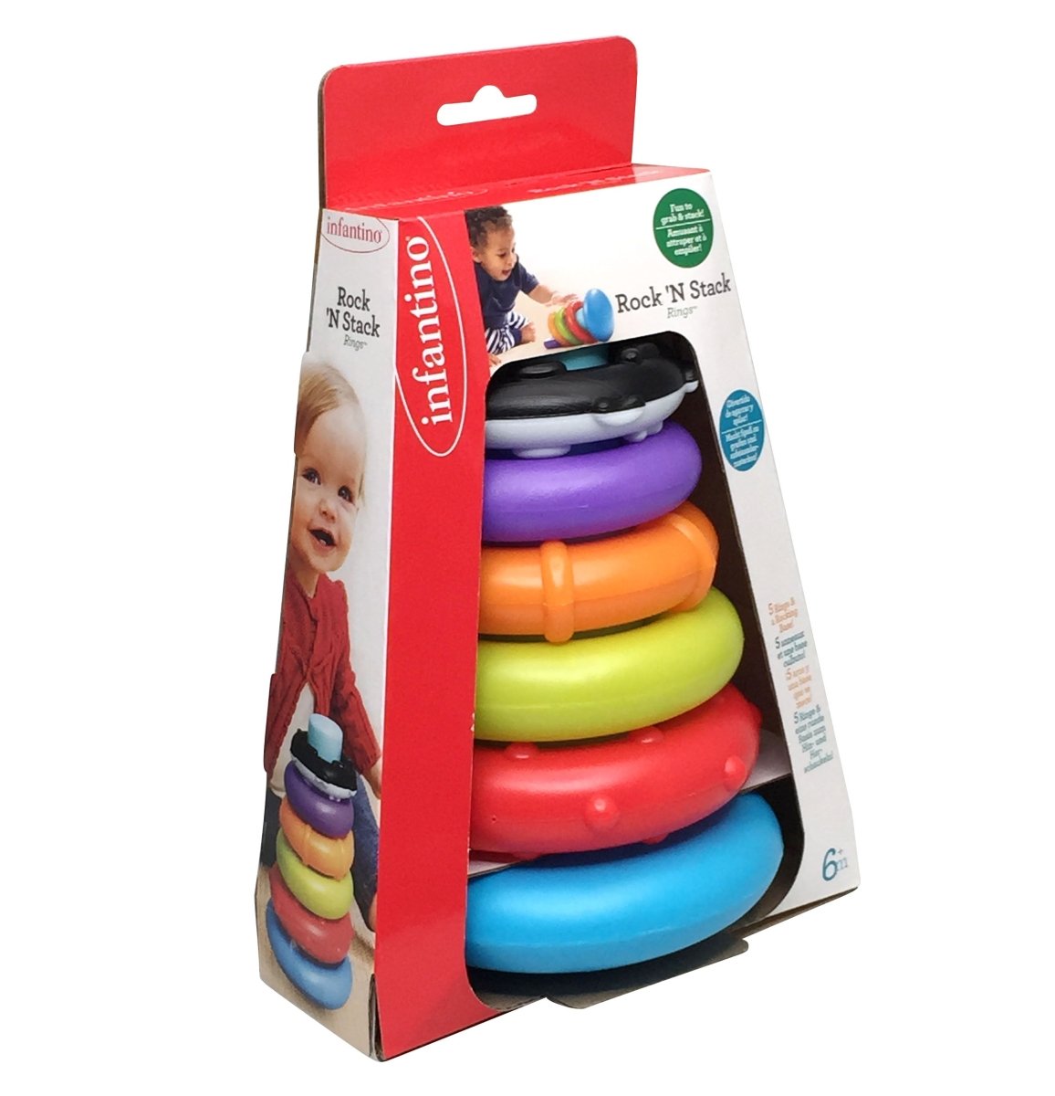 INFANTINO ROCK'N STACK RINGS - Premium for Kids in Qatar | Toysaro.com