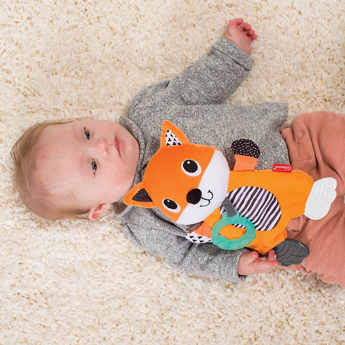 INFANTINO CUDDLY TEETHER - FOX - Premium for Kids in Qatar | Toysaro.com