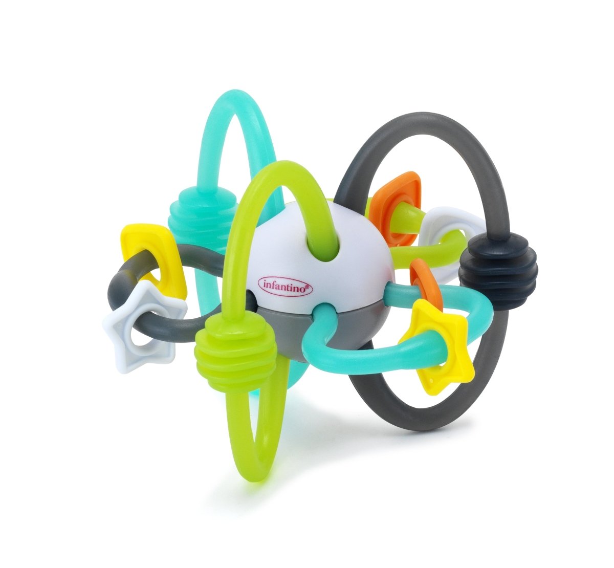 INFANTINO SHAKE & TEETHE FLEXIBLE RATTLE BALL - Premium for Kids in Qatar | Toysaro.com