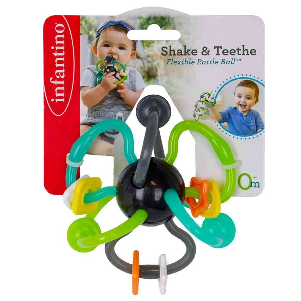 INFANTINO SHAKE & TEETHE FLEXIBLE RATTLE BALL - Premium for Kids in Qatar | Toysaro.com