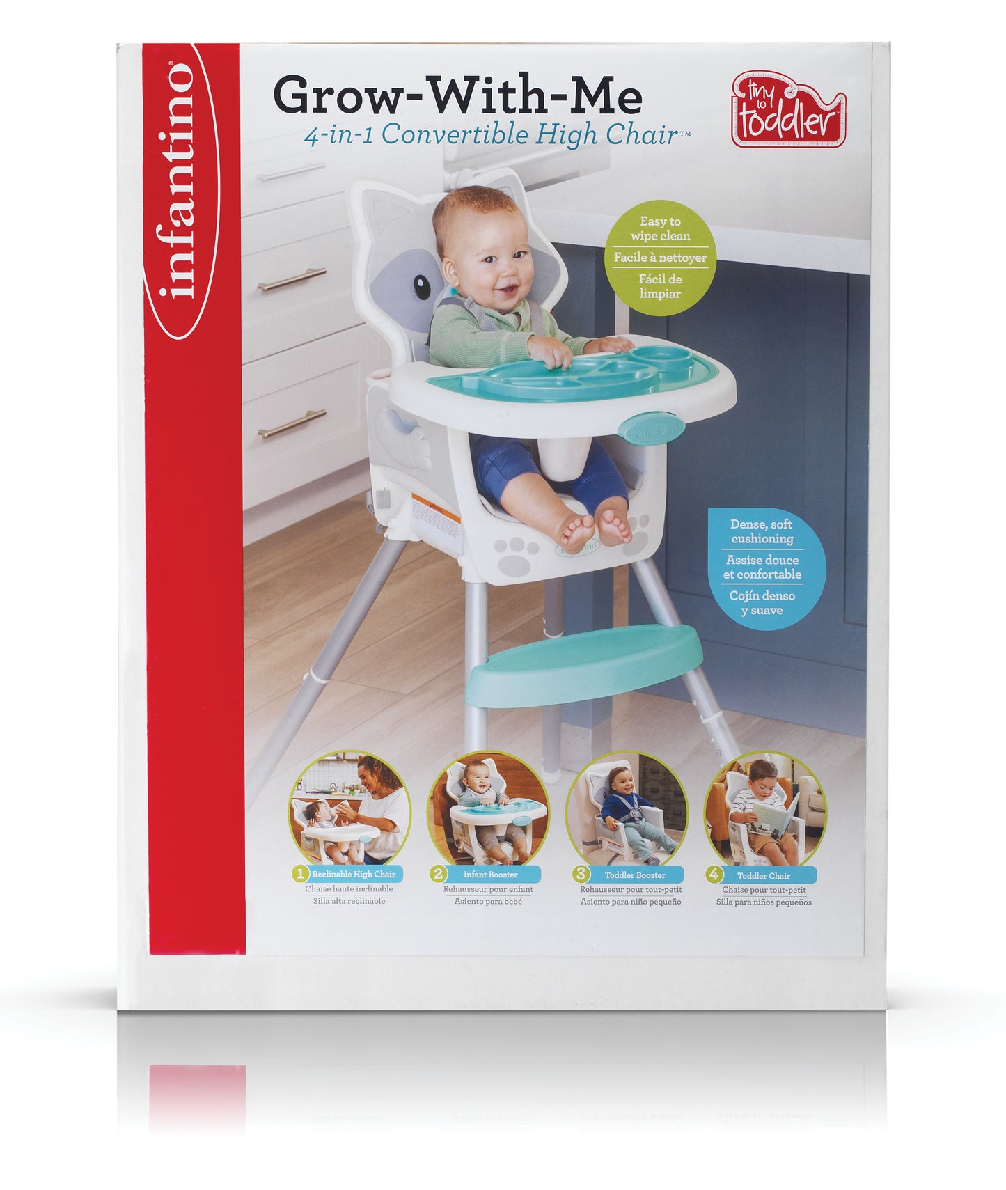 GROW-WITH-ME 4-IN-1 CONVERTIBLE HIGH CHAIR INFANTINO
