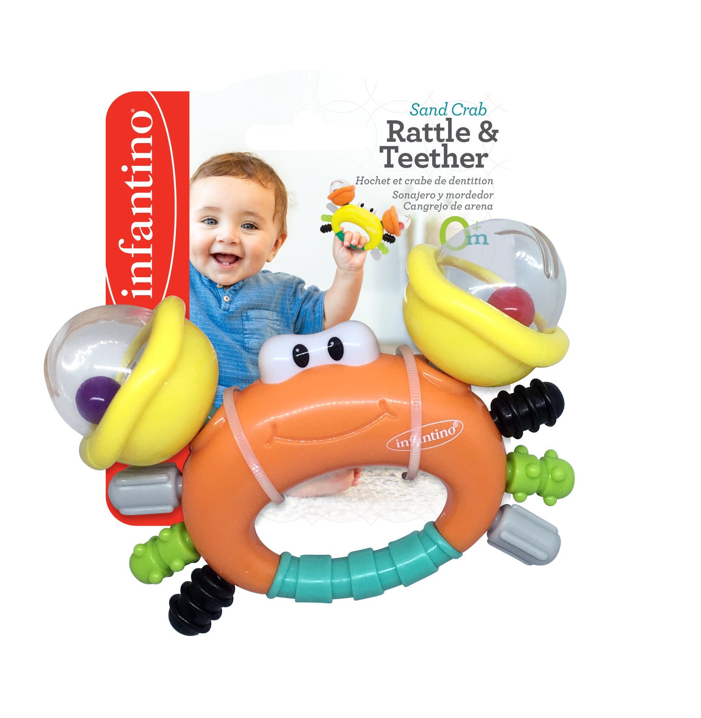 INFANTINO SAND CRAB RATTLE & TEETHER