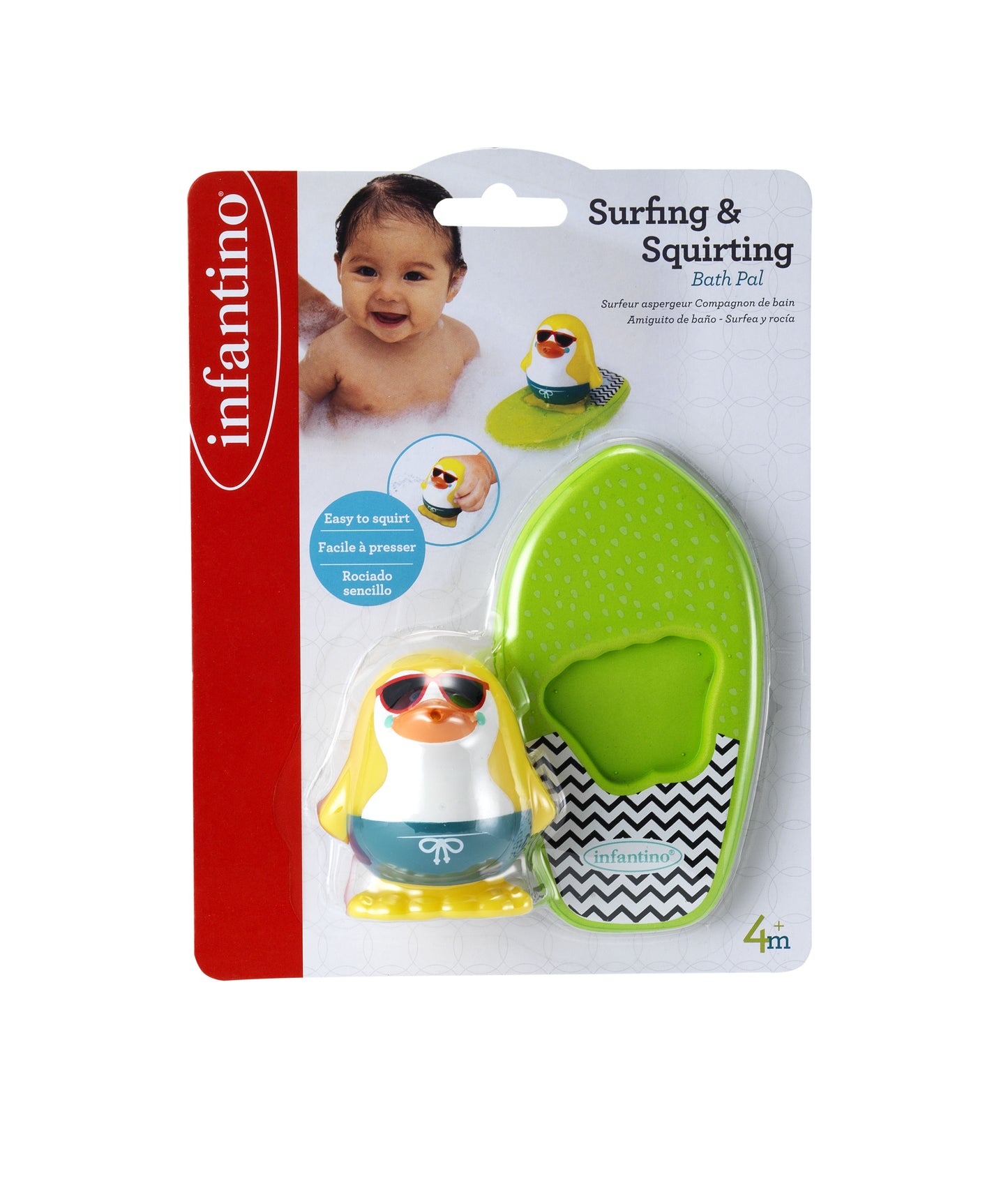 INFANTINO SURFING & SQUIRTING BATH PAL - PENGUIN