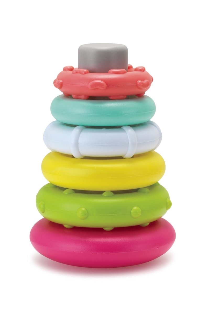 INFANTINO ROCK N RINGS/TOYS FOR BABY SUITABLE FROM 6 MONTHS AND ABOVE - PINK - Premium for Kids in Qatar | Toysaro.com