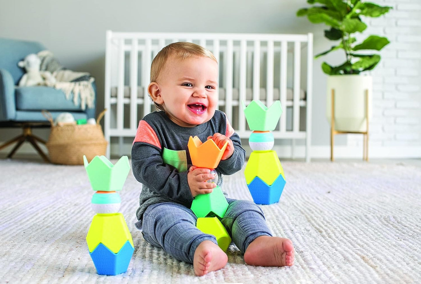 SENSORY STACKING CUPS & ACTIVITY BALL SET