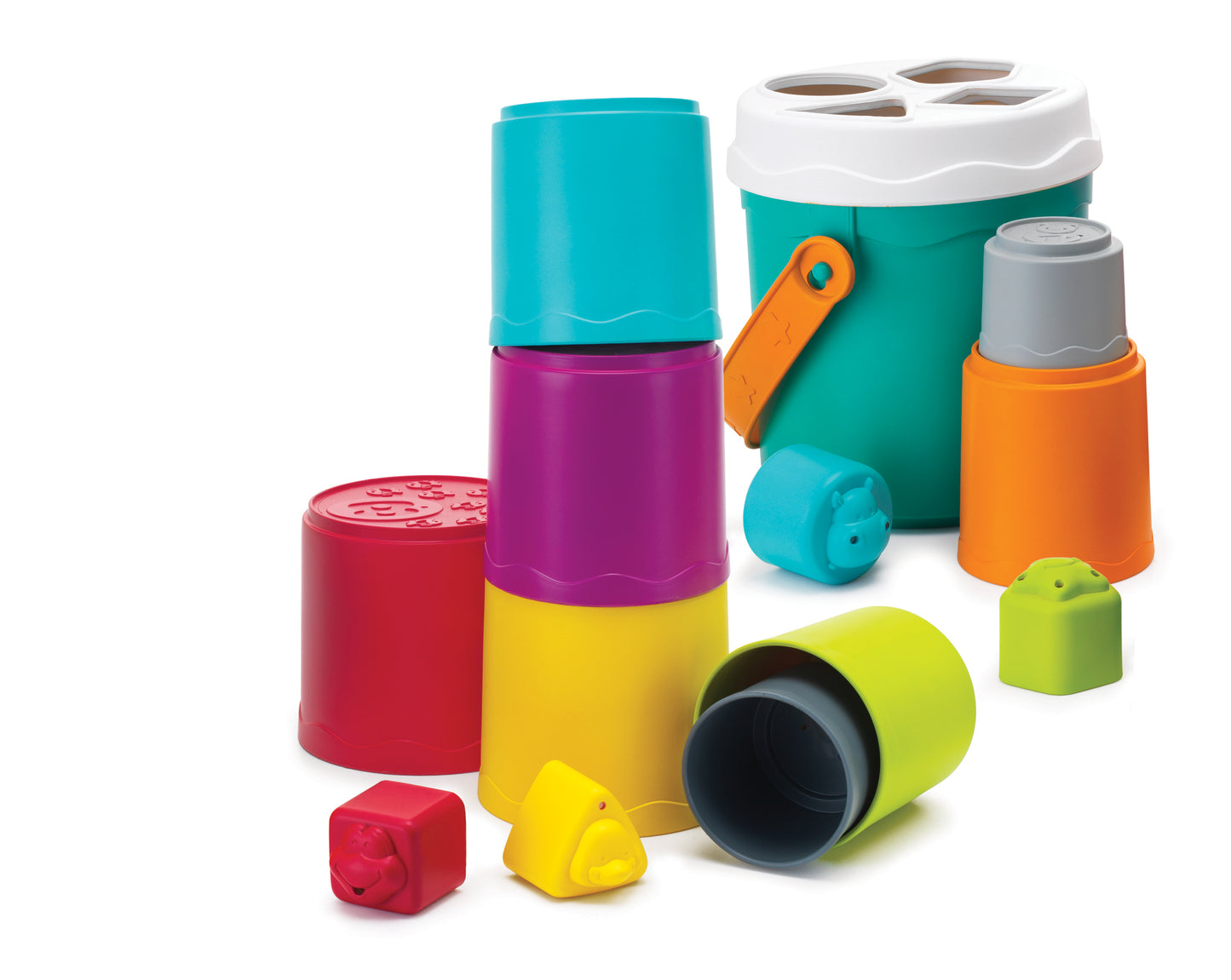 INFANTINO SHAPE SORTING STACK N NEST BUCKETS (10 PCS)