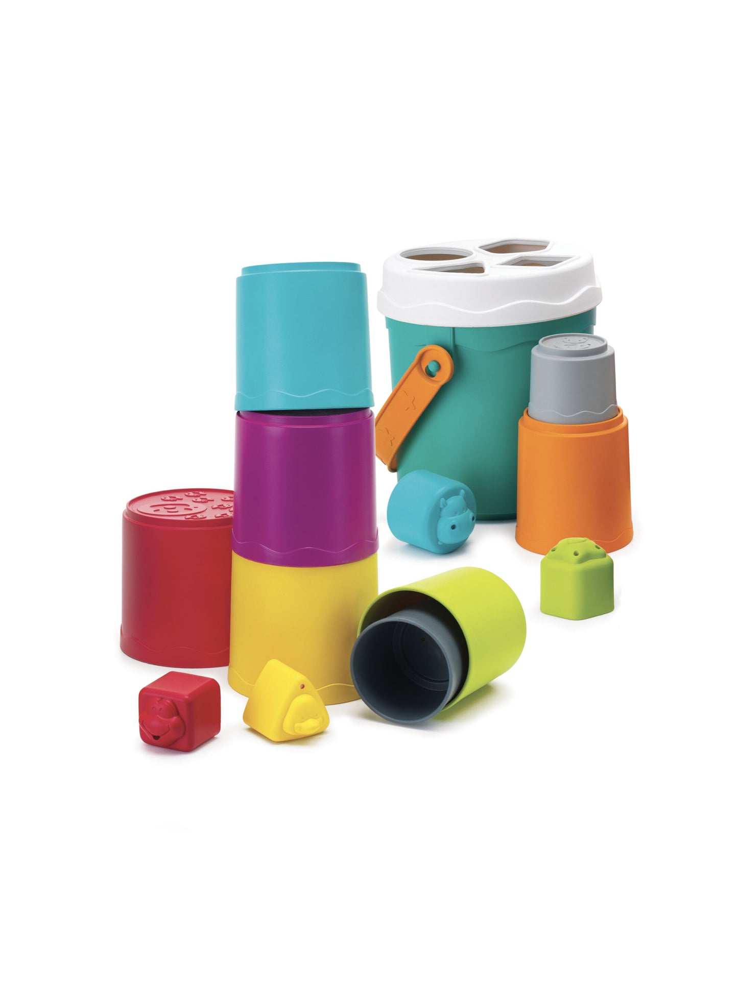 INFANTINO SHAPE SORTING STACK N NEST BUCKETS (10 PCS)