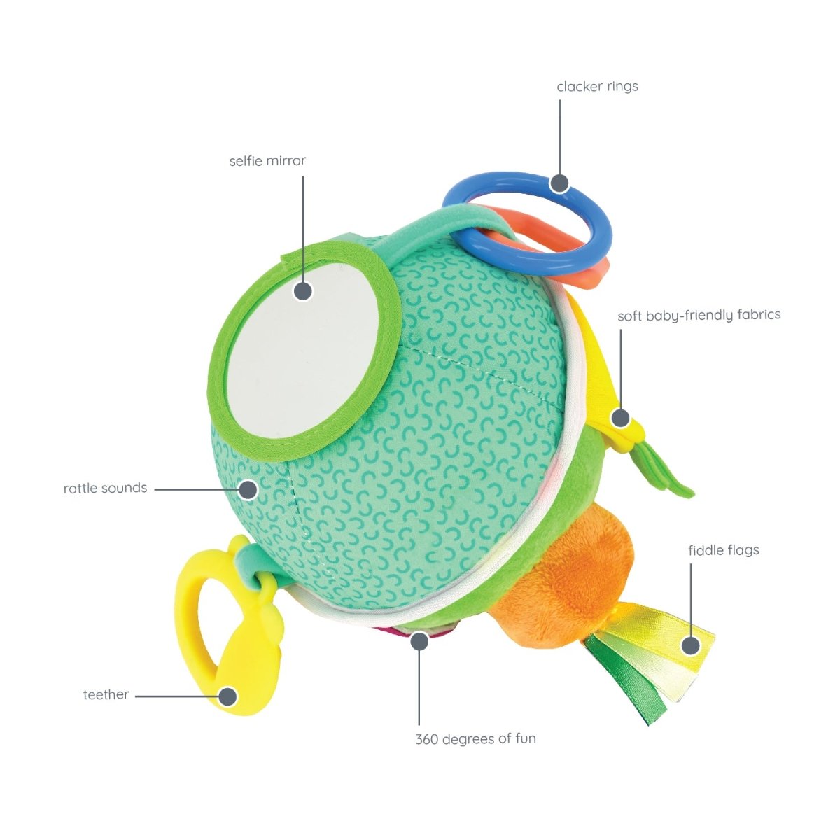 Infantino Busy Lil’ Sensory Ball Toy – Multicolor Baby Toy for 3+ Months | Premium Infant Toy in Qatar – Toysaro