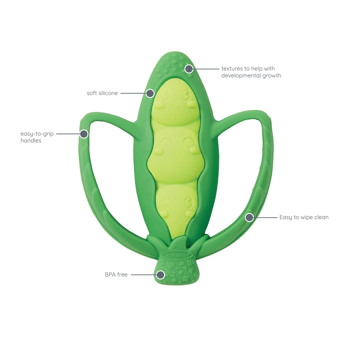 INFANTINO LIL NIBBLES TEXTURED SILICONE TEETHER