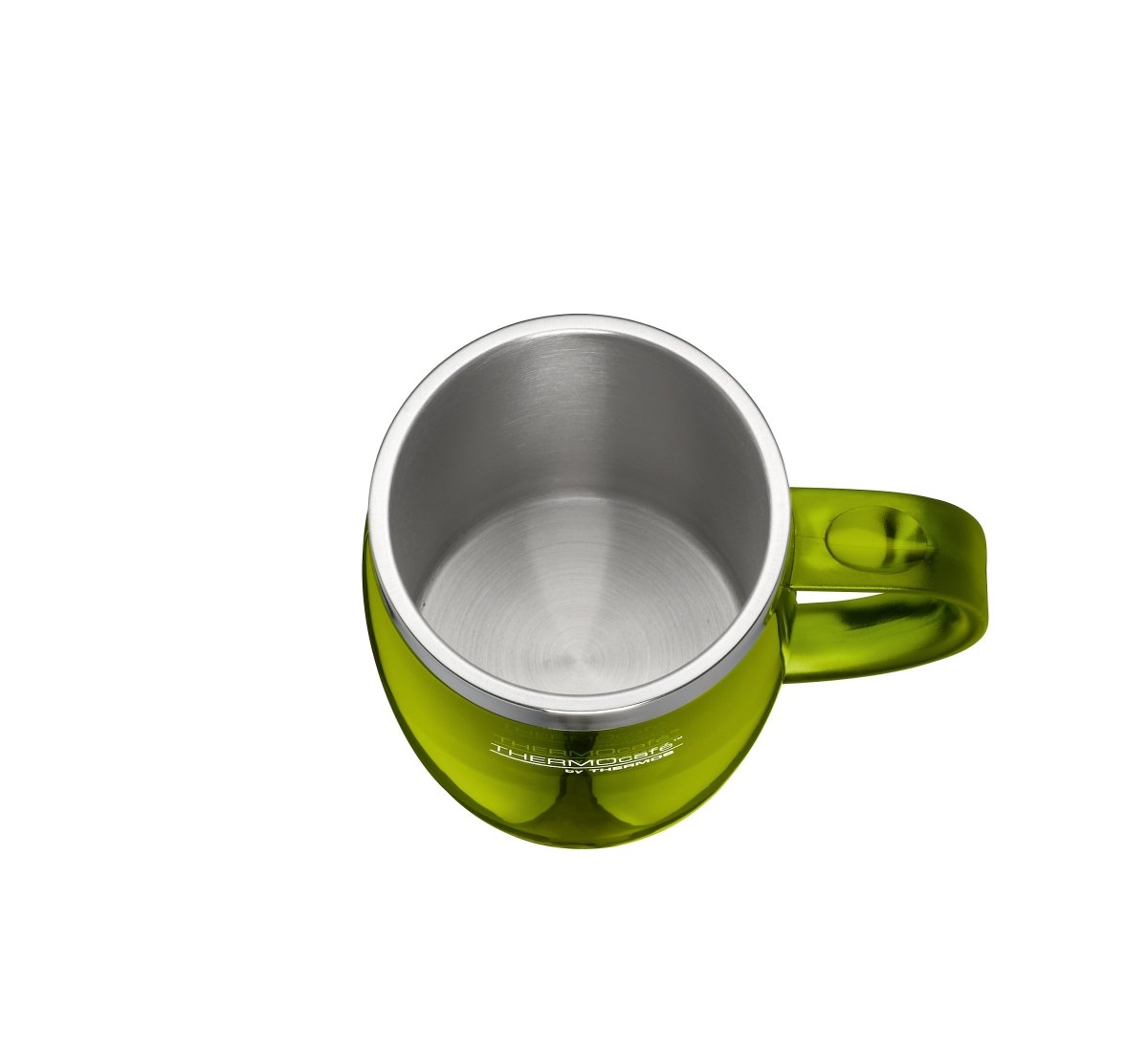 THERMOS STAINLESS STEEL WITH PLASTIC COVER DESKTOP MUG 350ML , LIME GREEN - Premium for Kids in Qatar | Toysaro.com