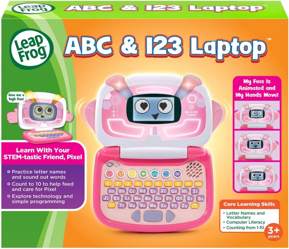 LEAPFROG CLIC THE ABC, 123 LAPTOP - PINK - Premium for Kids in Qatar | Toysaro.com