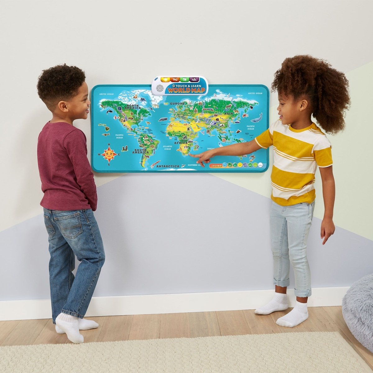 LEAPFROG TOUCH & LEARN WORLD MAP BOARD - Premium for Kids in Qatar | Toysaro.com