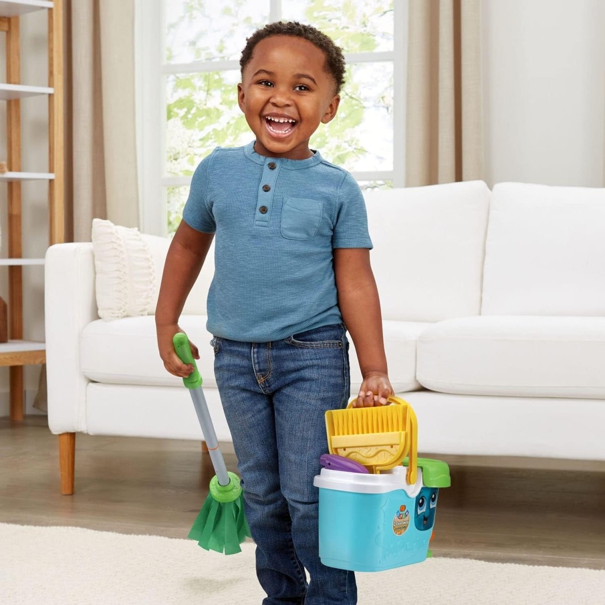 LEAPFROG CLEAN SWEEP MOP & BASKET - Premium for Kids in Qatar | Toysaro.com