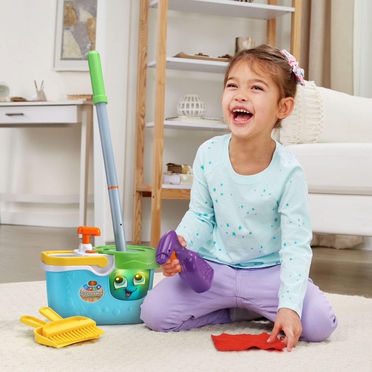 LEAPFROG CLEAN SWEEP MOP & BASKET - Premium for Kids in Qatar | Toysaro.com