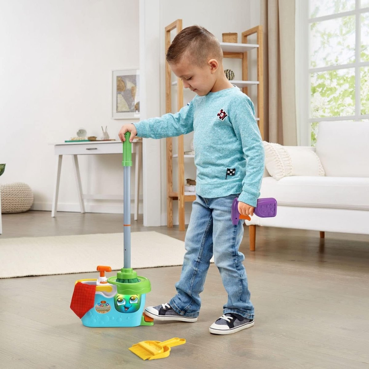 LEAPFROG CLEAN SWEEP MOP & BASKET - Premium for Kids in Qatar | Toysaro.com