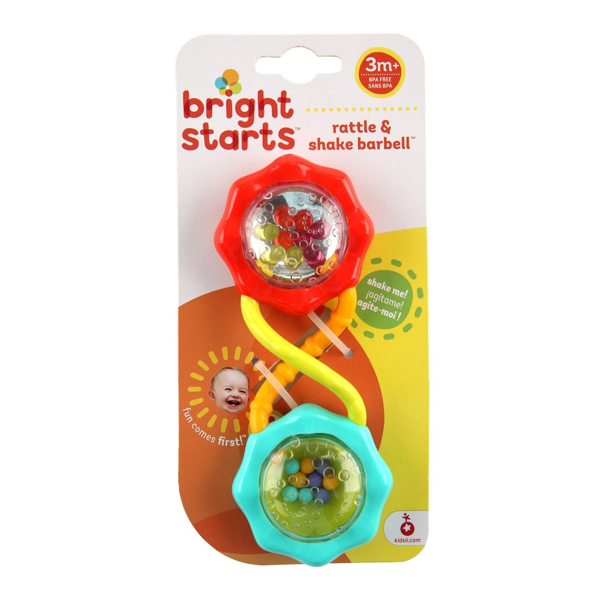RATTLE & SHAKE BARBELL TOY - GREEN - Premium for Kids in Qatar | Toysaro.com