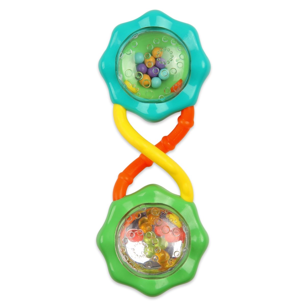 RATTLE & SHAKE BARBELL TOY - GREEN - Premium for Kids in Qatar | Toysaro.com