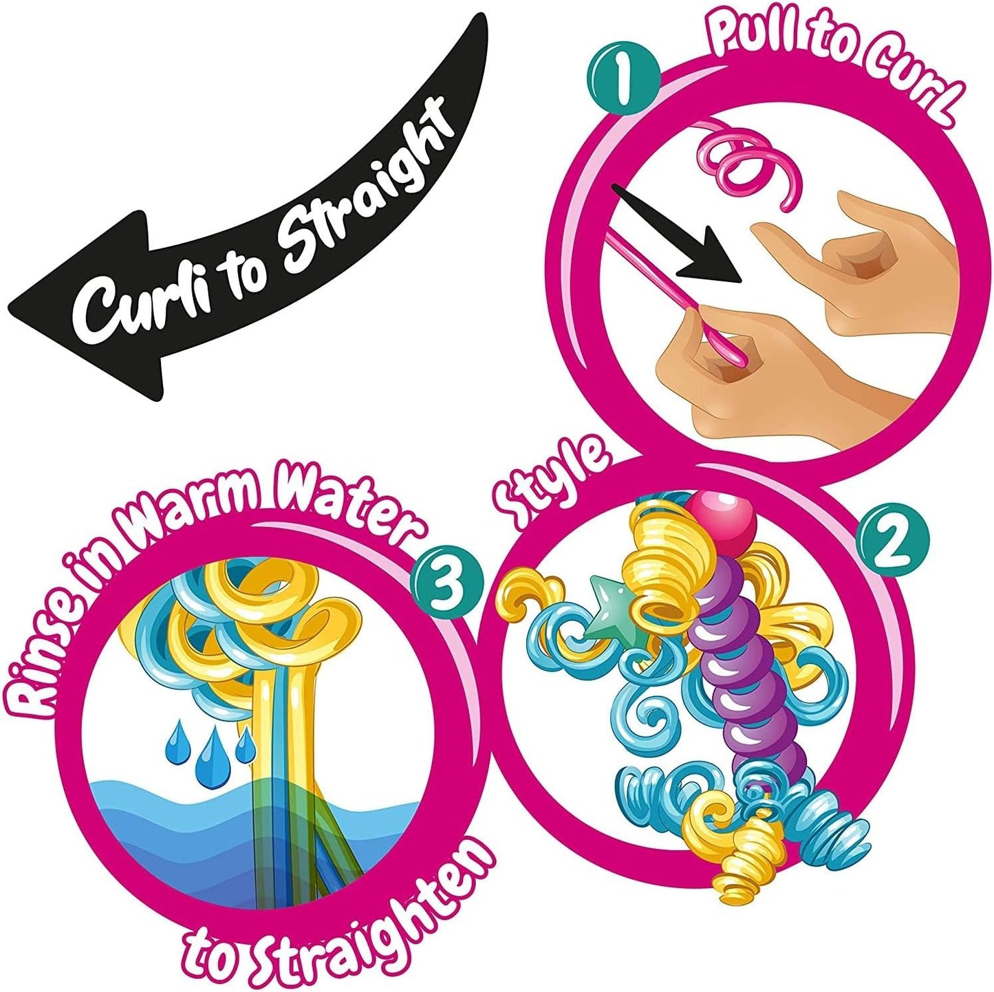 SILVERLIT CURLIGIRLS COLOR CHANGE TWIN ASST