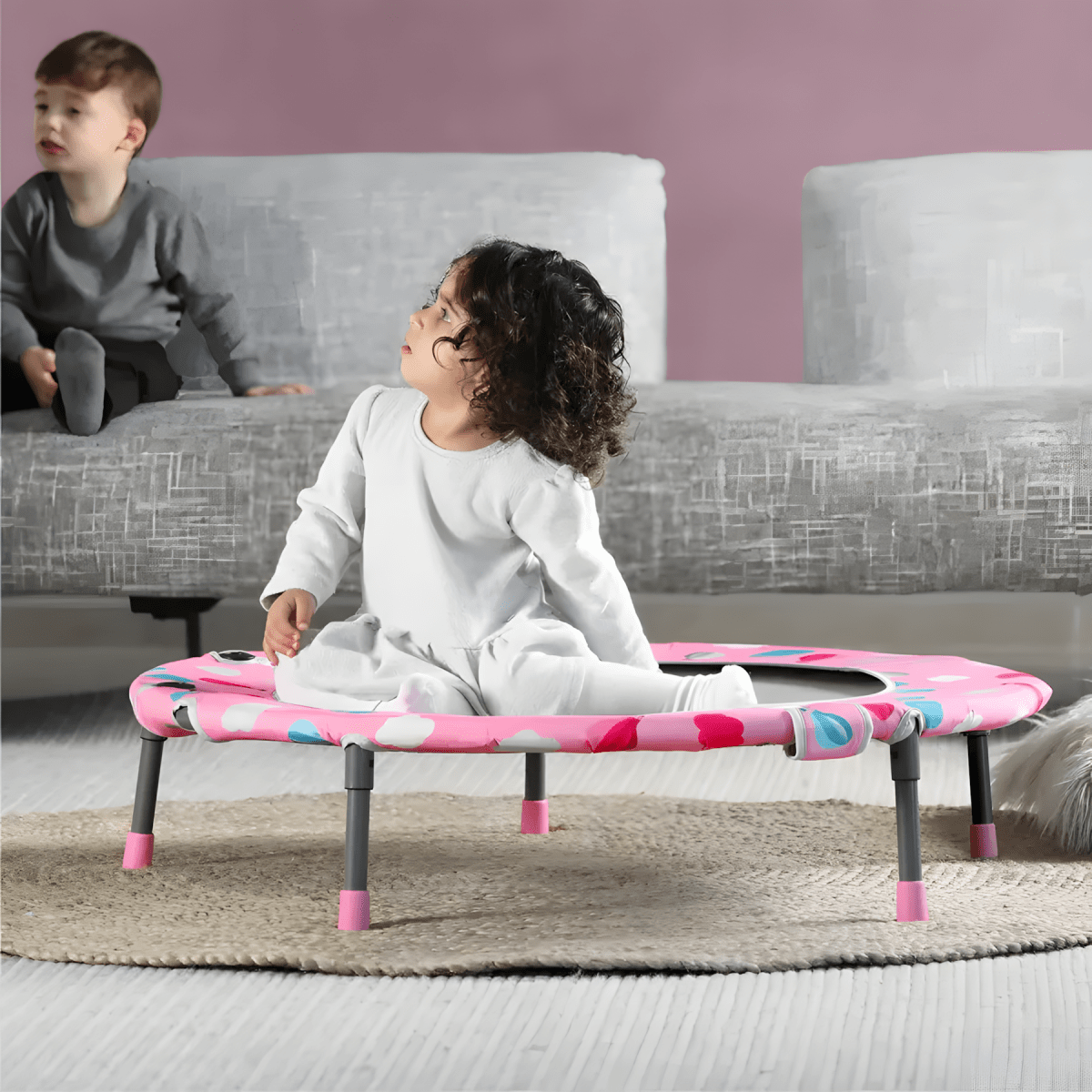 SMARTRIKE - ACTIVITY CENTER 3IN1 TRAMPOLINE™ - PINK - Premium for Kids in Qatar | Toysaro.com