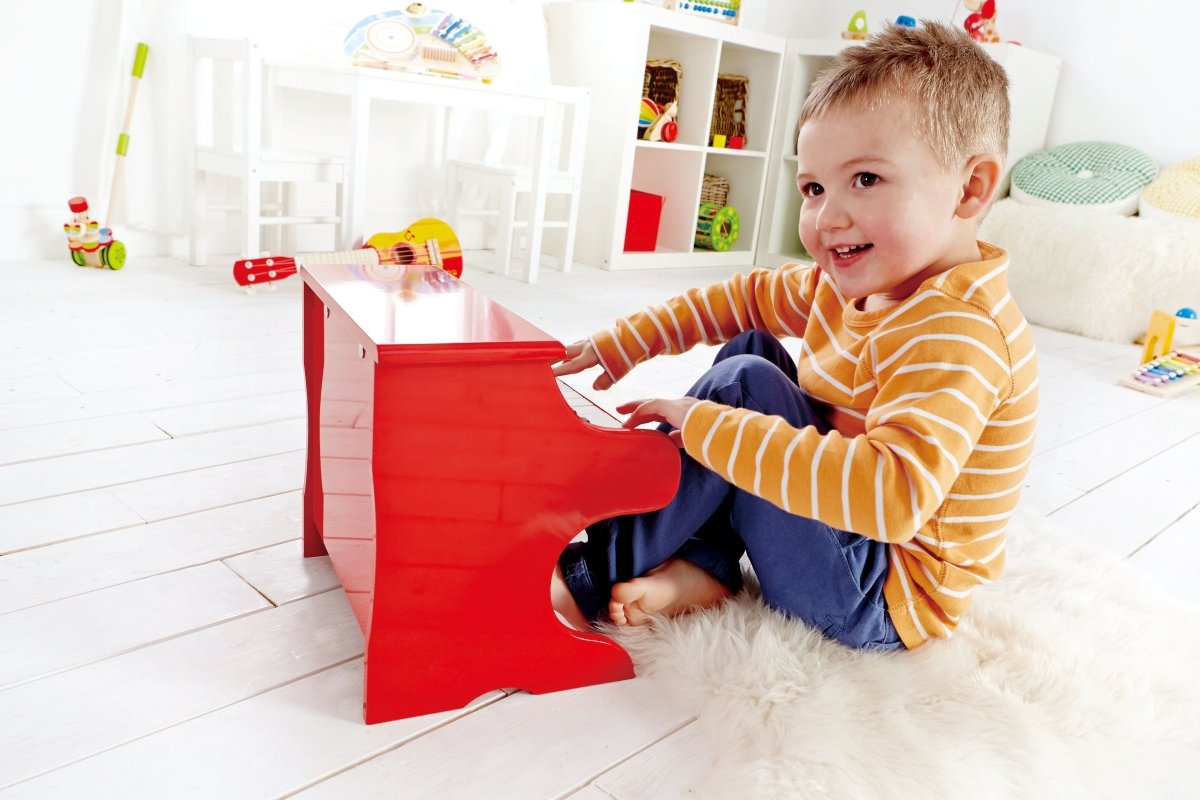 Hape Mini Playful Piano Musical Instrument Red - Premium for Kids in Qatar | Toysaro.com