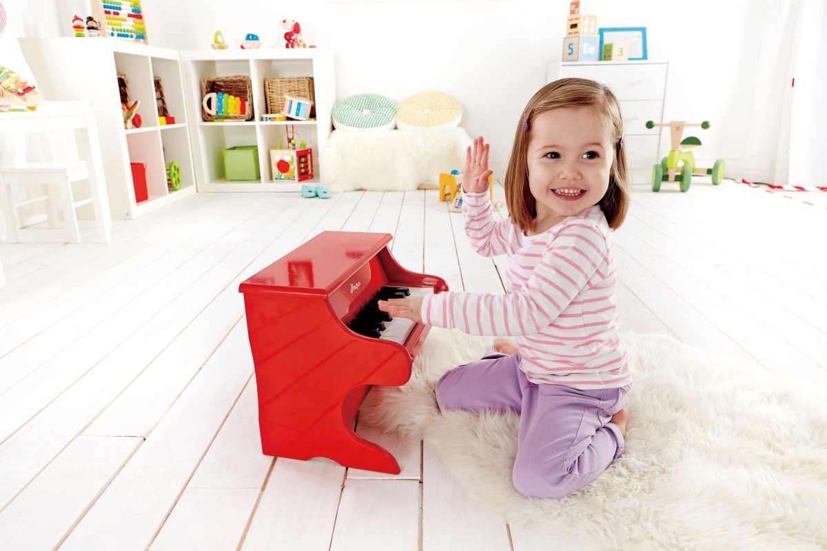 Hape Mini Playful Piano Musical Instrument Red - Premium for Kids in Qatar | Toysaro.com